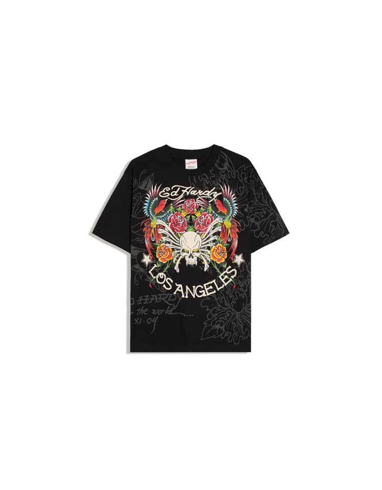 Футболка с принтом ED HARDY X BERSHKA