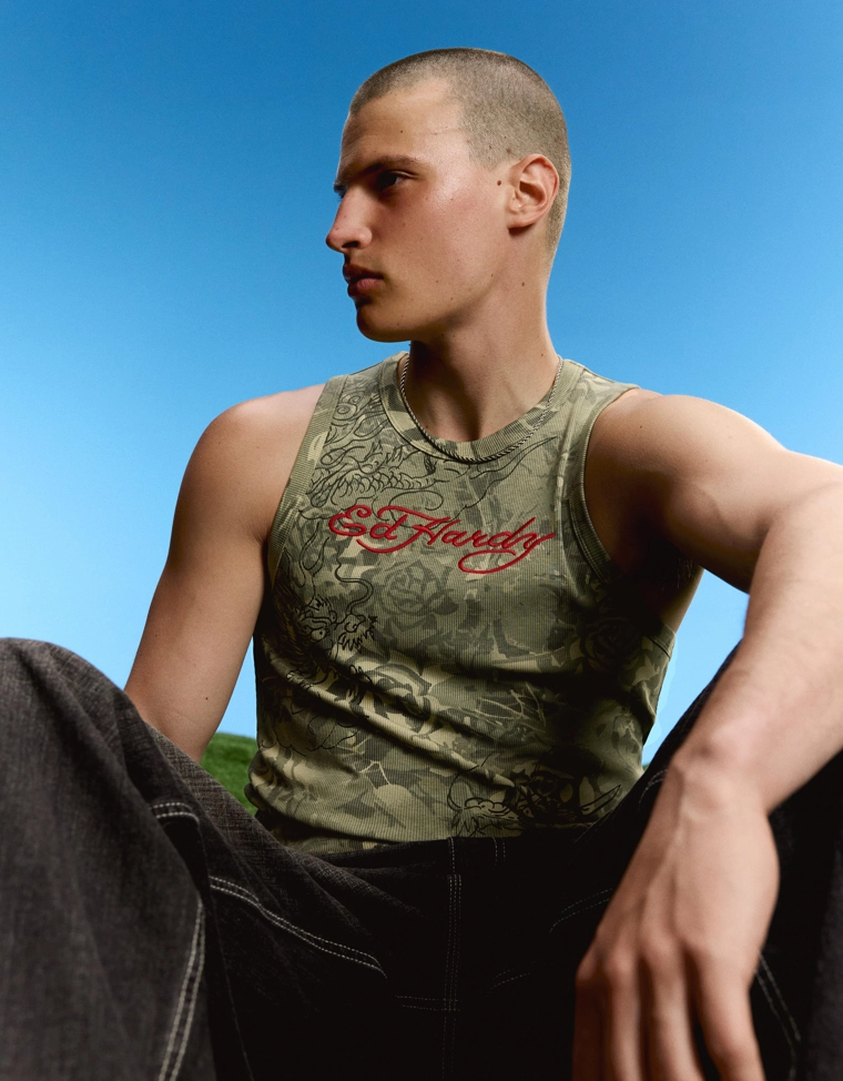 Майка с принтом ED HARDY X BERSHKA