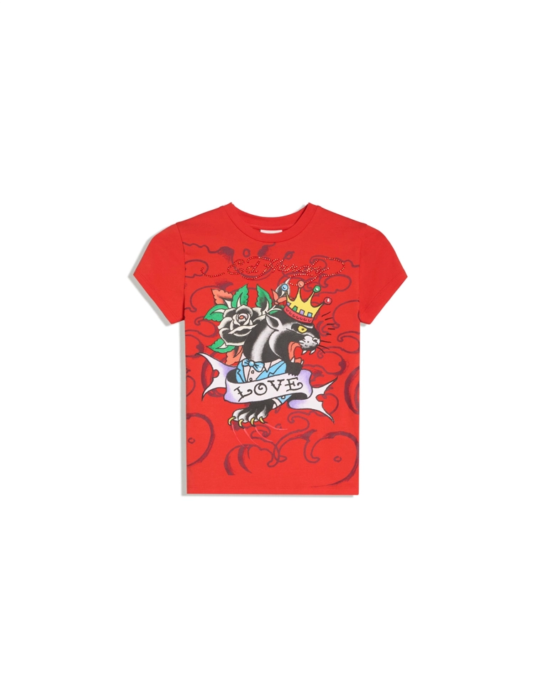 Футболка с принтом ED HARDY X BERSHKA и короткими рукавами