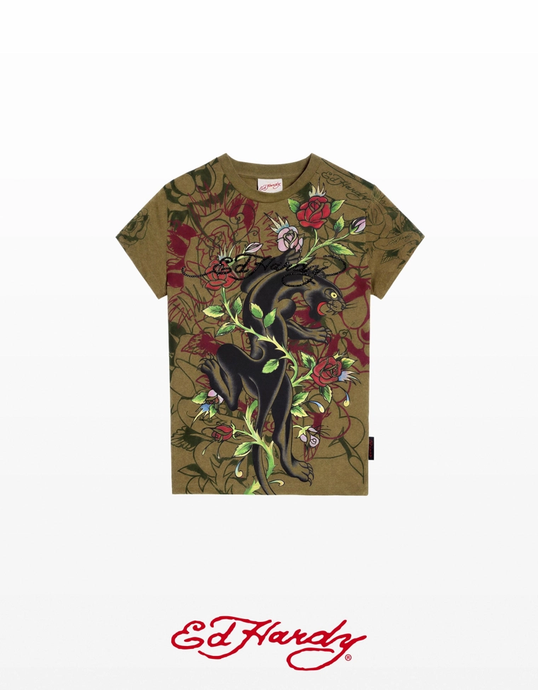 Футболка ED HARDY X BERSHKA с короткими рукавами и принтом