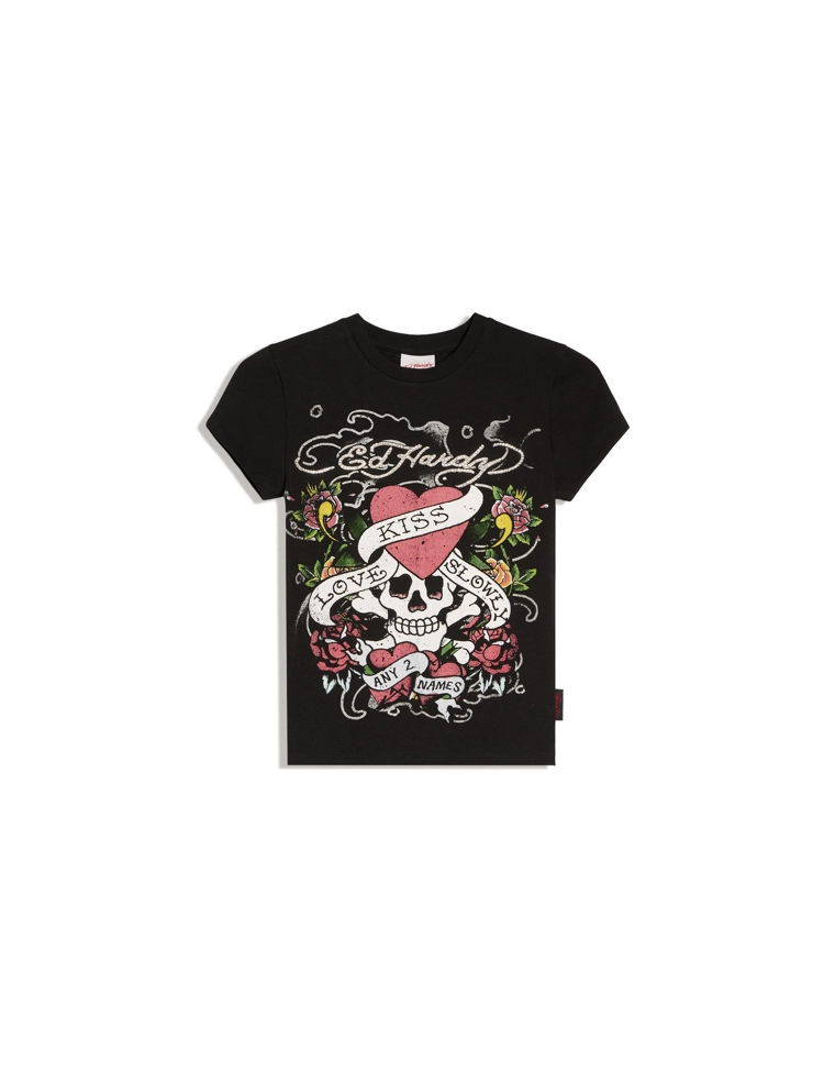 Футболка с короткими рукавами и принтом ED HARDY X BERSHKA