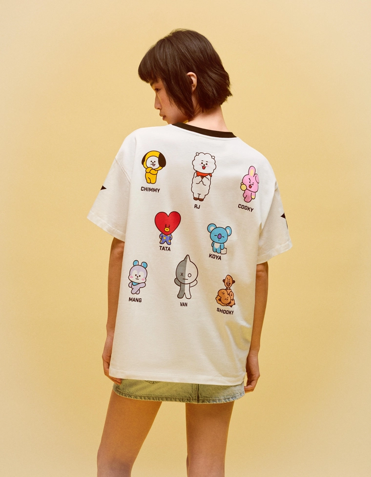 Футболка оверсайз с принтом BT21