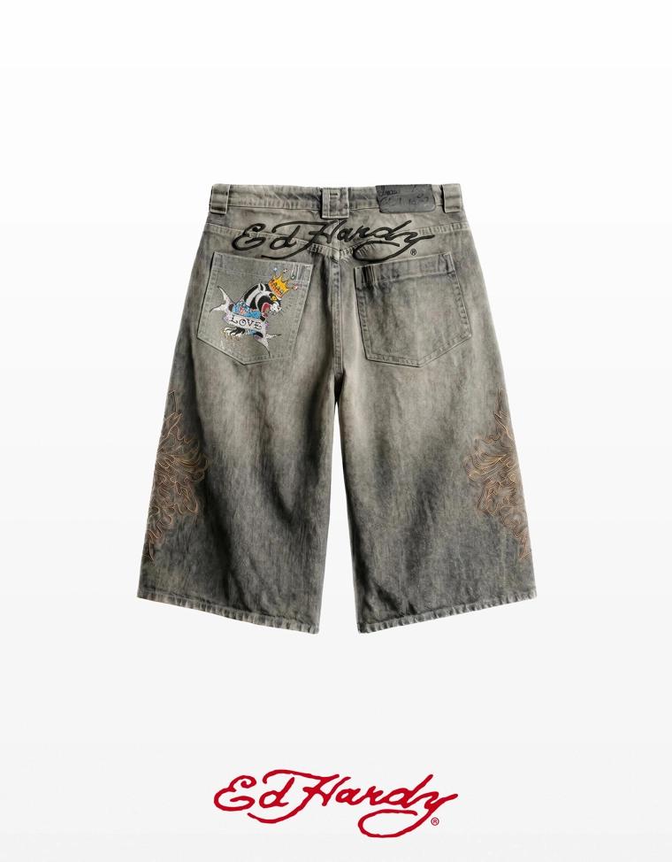 Джинсовые шорты ED HARDY X BERSHKA