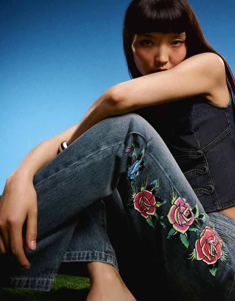 Расклешенные джинсы ED HARDY X BERSHKA