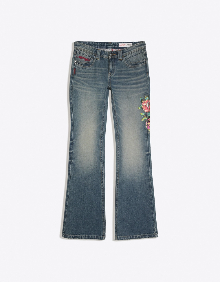 Расклешенные джинсы ED HARDY X BERSHKA