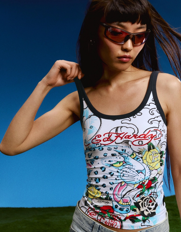 Майка с принтом ED HARDY X BERSHKA