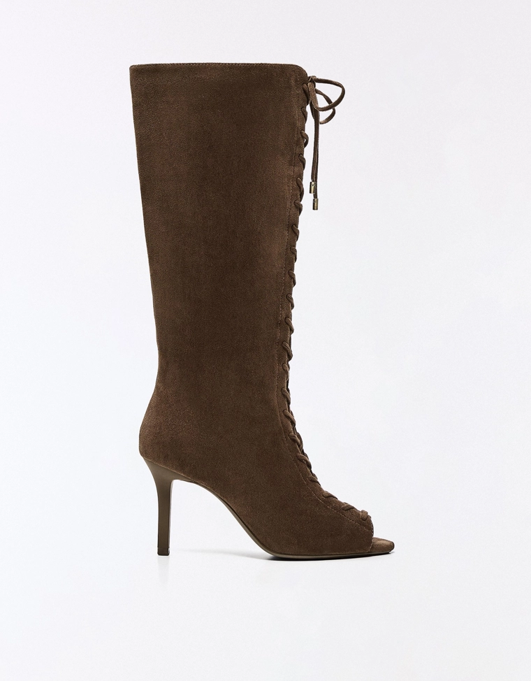CORSET heel boots with split