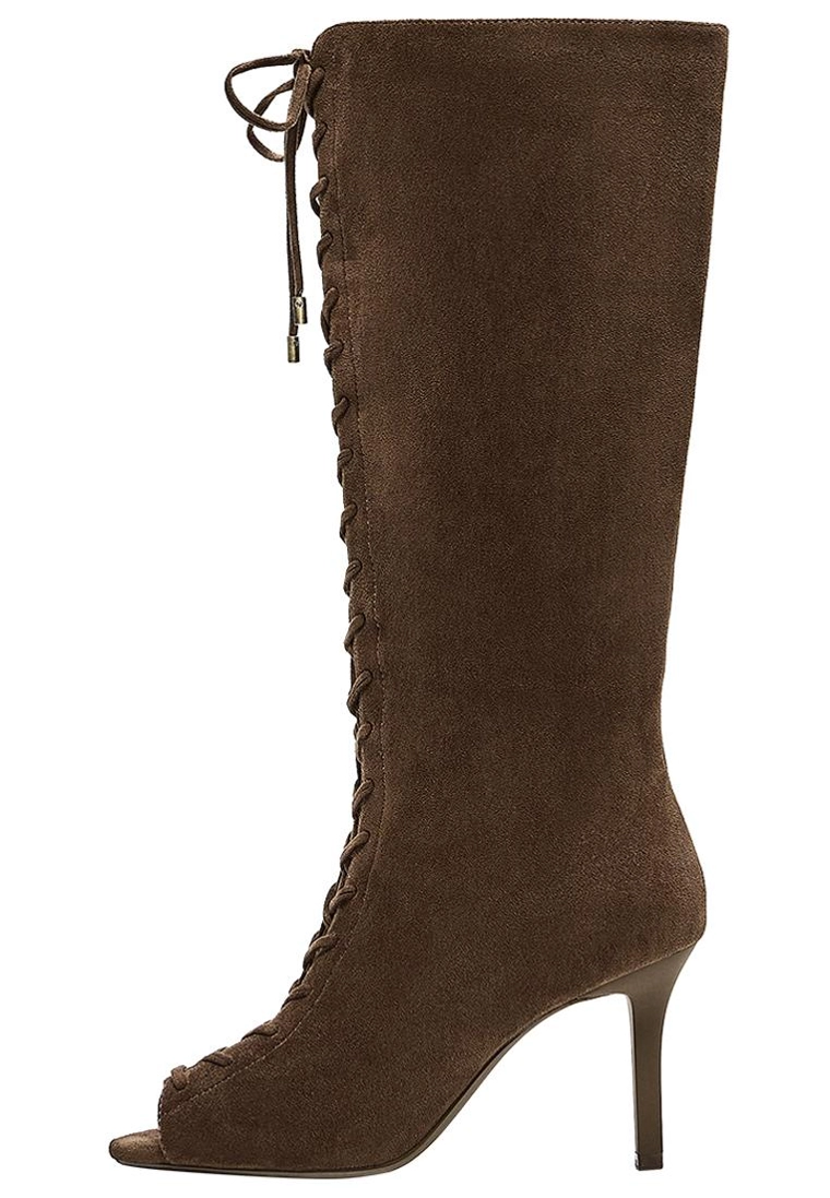 CORSET heel boots with split