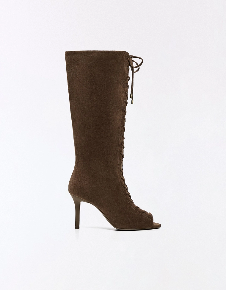 CORSET heel boots with split