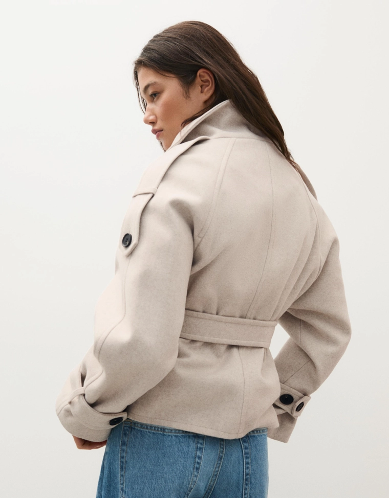 Куртка-тренч с воротником-стойкой