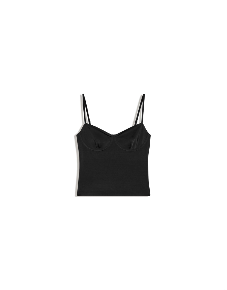 Топ на бретелях с вырезом сердечком