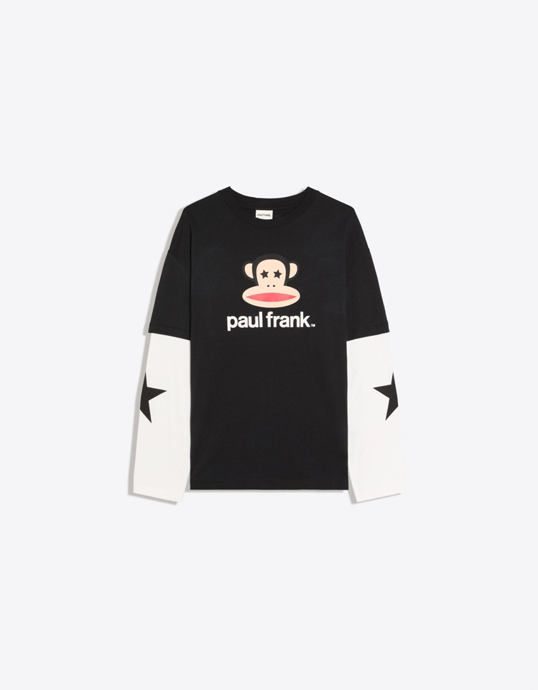 Футболка с принтом PAUL FRANK и двойными рукавами