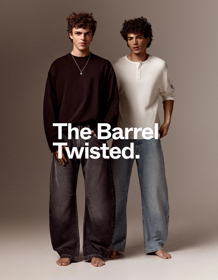 Джинсы barrel twisted