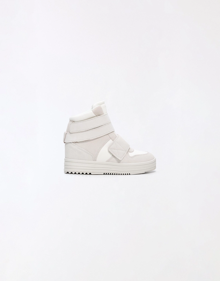 High-top concealed wedge trainers