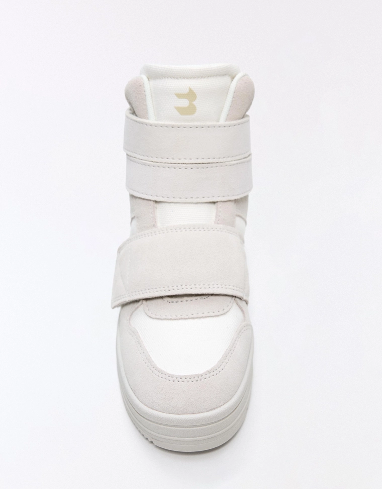 High-top concealed wedge trainers