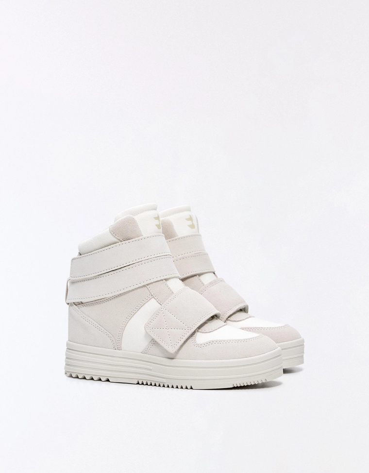 High-top concealed wedge trainers