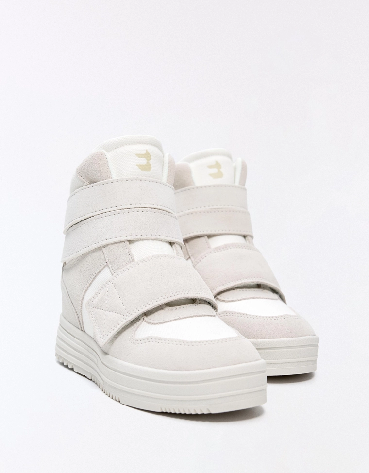 High-top concealed wedge trainers