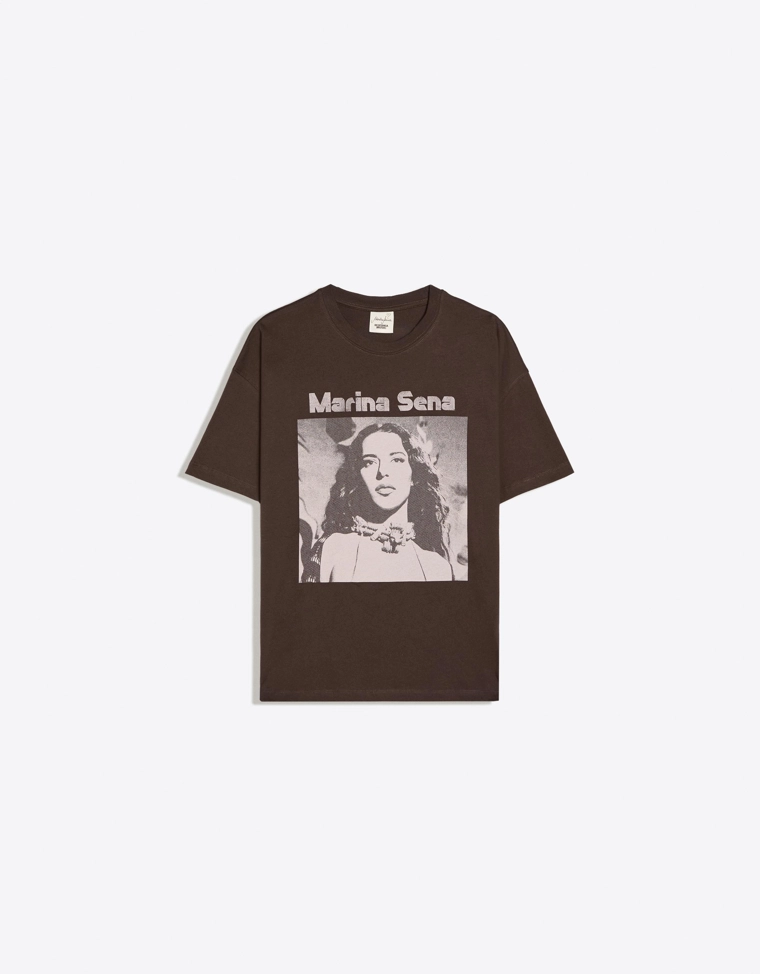 Футболка с коротким рукавом и изображением oversize marina sena