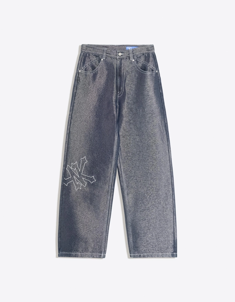 Джинсы с вышивкой ZOO YORK X BERSHKA