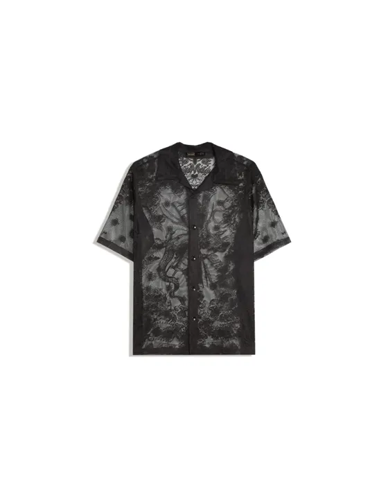 Кружевная рубашка с короткими рукавами ARIES X BERSHKA
