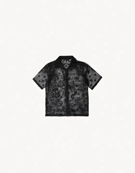 Кружевная рубашка с короткими рукавами ARIES X BERSHKA