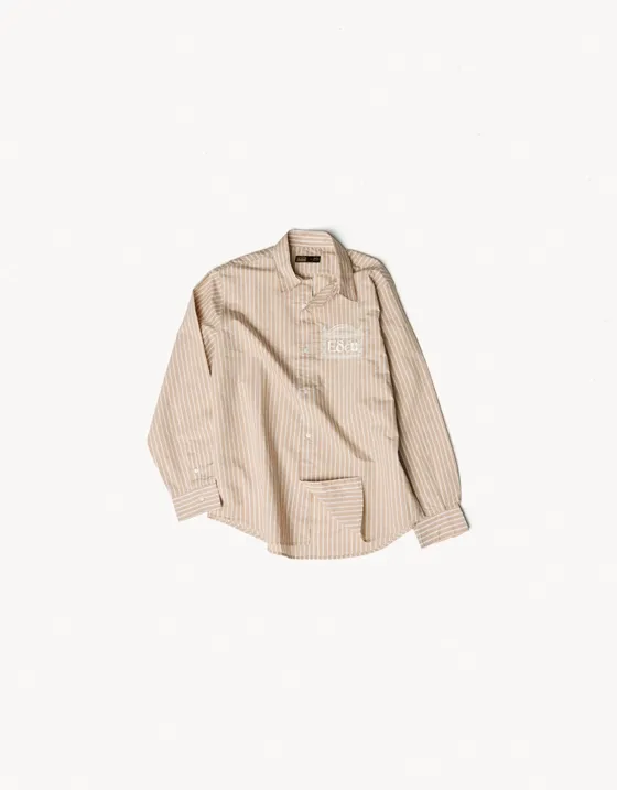 Рубашка в полоску с длинными рукавами ARIES X BERSHKA