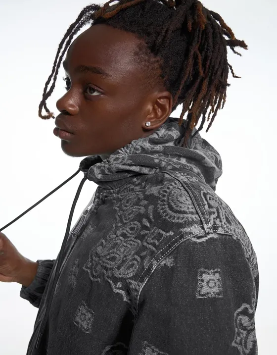 Куртка с капюшоном и принтом ARIES X BERSHKA