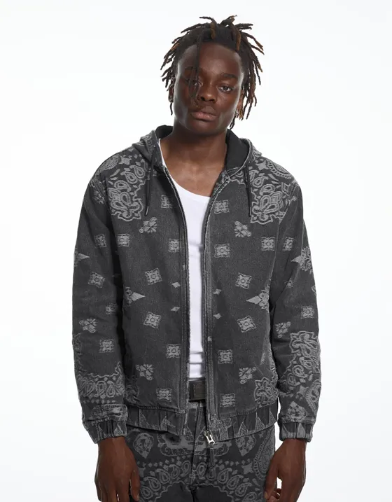 Куртка с капюшоном и принтом ARIES X BERSHKA