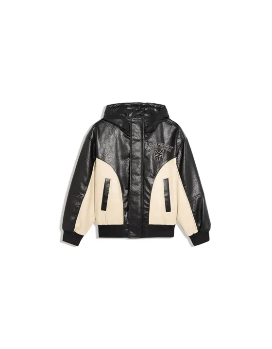 Куртка из искусственной кожи с капюшоном ZOO YORK X BERSHKA