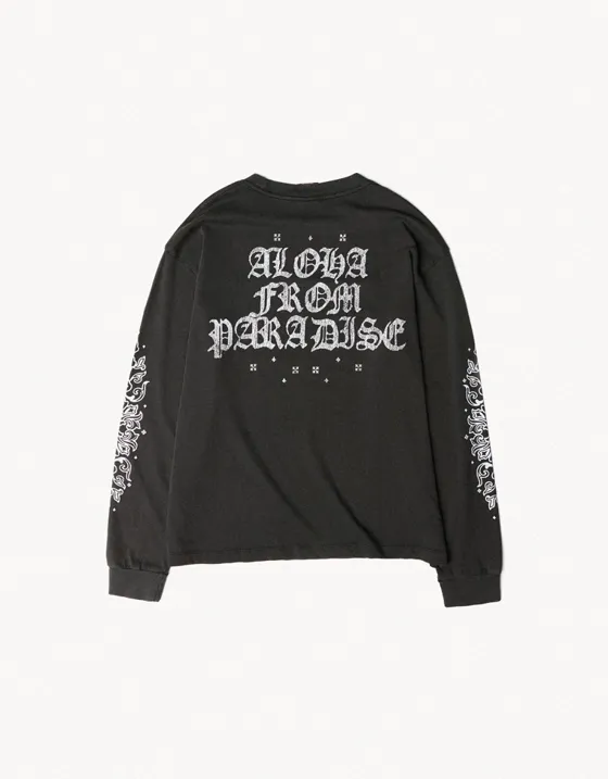 Футболка с длинными рукавами и эффектом потертости ARIES X BERSHKA