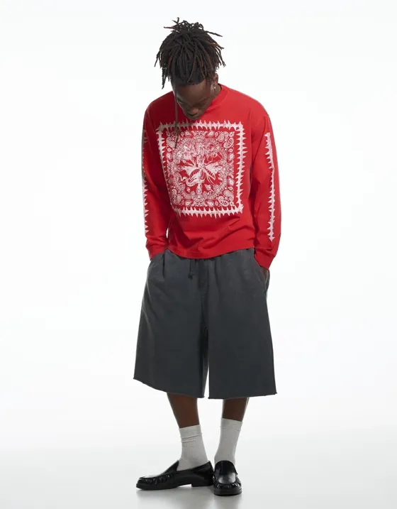 Футболка с длинными рукавами и принтом ARIES X BERSHKA