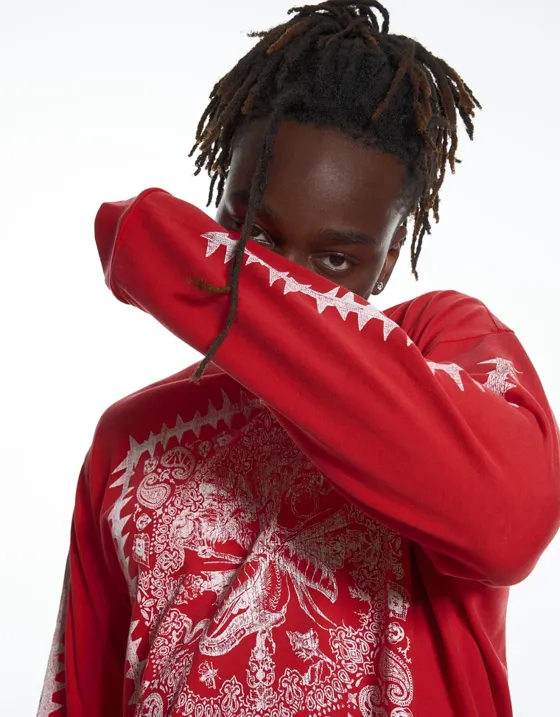 Футболка с длинными рукавами и принтом ARIES X BERSHKA