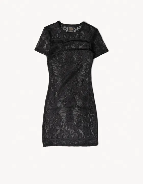 Платье из кружева ARIES X BERSHKA с короткими рукавами