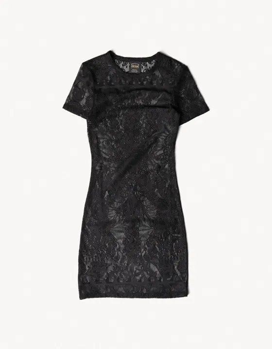 Платье из кружева ARIES X BERSHKA с короткими рукавами