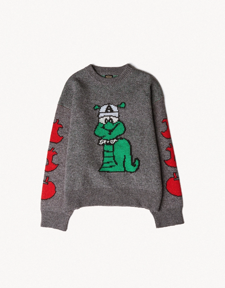 Шерстяной свитер с круглым вырезом ARIES X BERSHKA