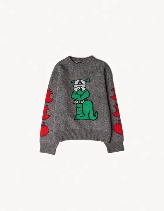 Шерстяной свитер с круглым вырезом ARIES X BERSHKA