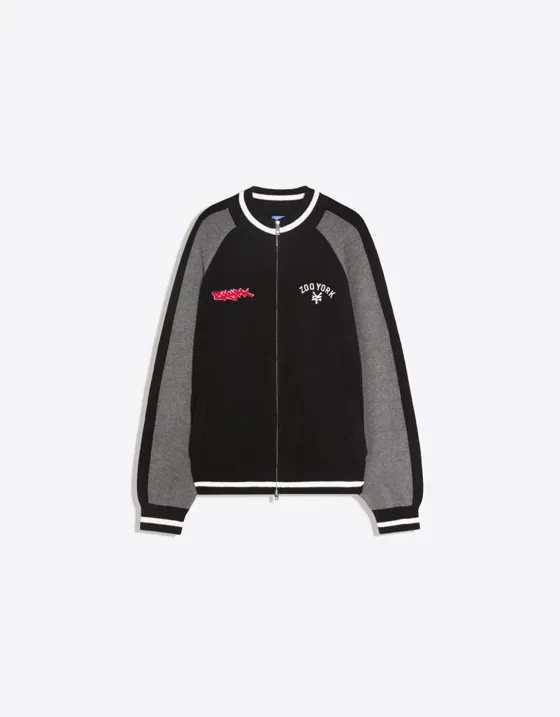 Куртка на молнии ZOO YORK x BERSHKA с вышивкой