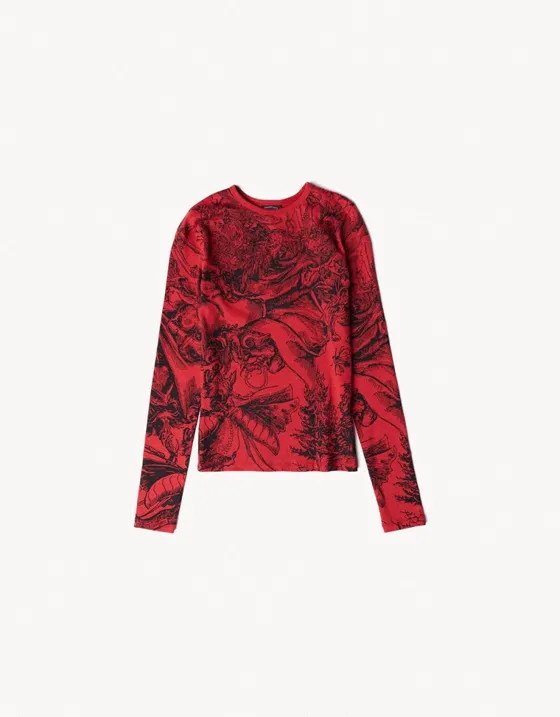 Футболка облегающего кроя с длинными рукавами ARIES X BERSHKA