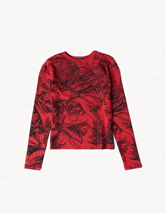 Футболка облегающего кроя с длинными рукавами ARIES X BERSHKA