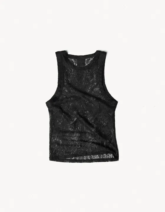 Кружевной топ без рукавов ARIES X BERSHKA