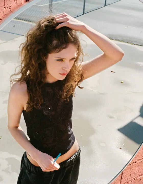 Кружевной топ без рукавов ARIES X BERSHKA