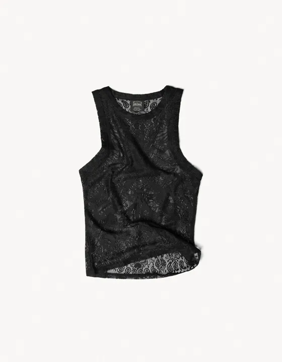 Кружевной топ без рукавов ARIES X BERSHKA