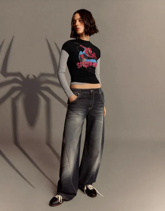 Футболка с принтом SPIDER-MAN, короткие рукава