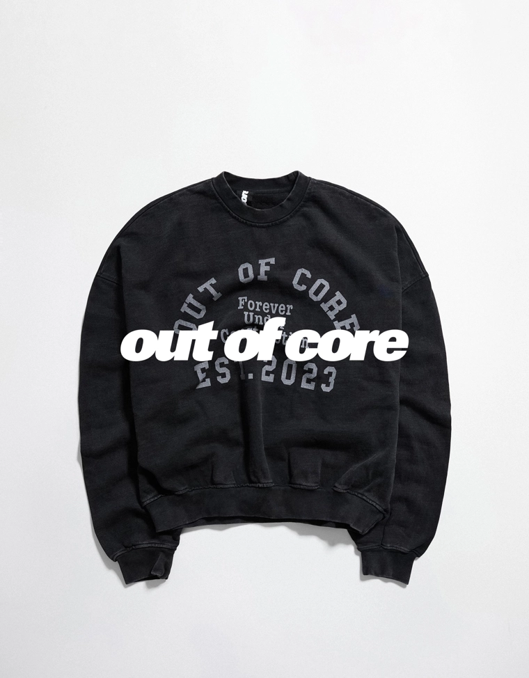 Толстовка с круглым вырезом свободного кроя OUT OF CORE
