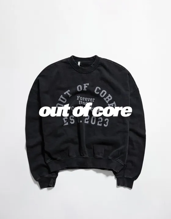 Толстовка с круглым вырезом свободного кроя OUT OF CORE