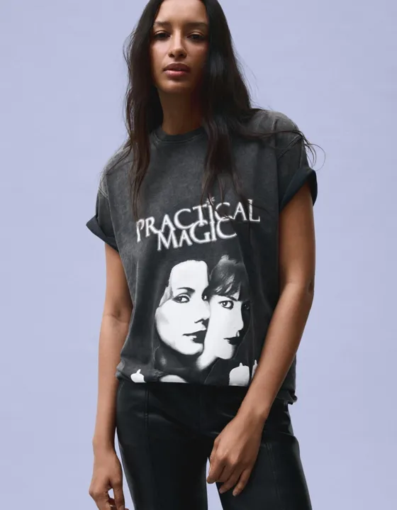 Футболка оверсайз с короткими рукавами PRACTICAL MAGIC