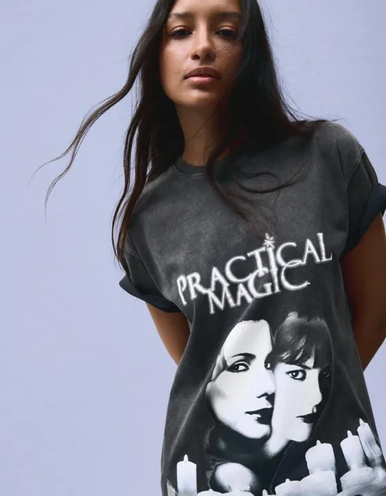 Футболка оверсайз с короткими рукавами PRACTICAL MAGIC