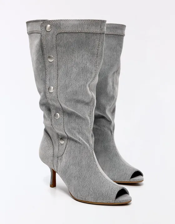БОТИЛЬОНЫ PEEP TOE СВОБОДНОГО КРОЯ