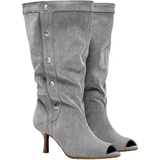 БОТИЛЬОНЫ PEEP TOE СВОБОДНОГО КРОЯ