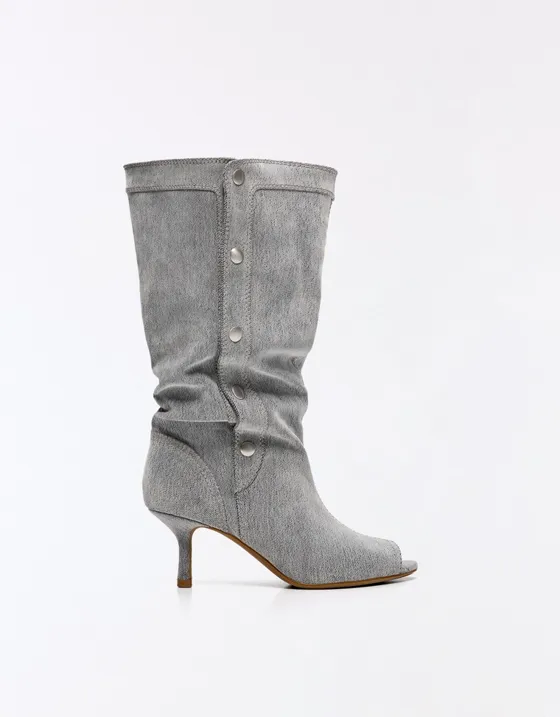 БОТИЛЬОНЫ PEEP TOE СВОБОДНОГО КРОЯ